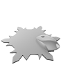 Mousepad hochwertig bedruckt aus Kunststoff mit Kautschuk-Rücken in Schneeflocke-Form konturgestanzt