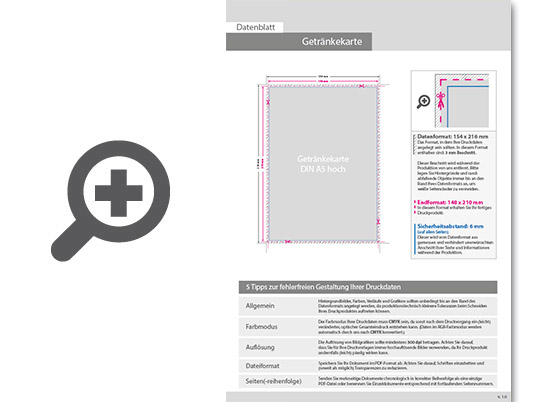Product Bild getr__nkekarte_mit_3-fach_drahtheftung__endformat_din_a5__12-seitig