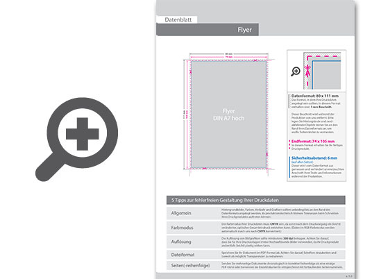 Product Bild hochglanz-uv-lack-flyer_din_a7_(7_4_cm_x_10_5_cm)__beidseitig_bedruckt